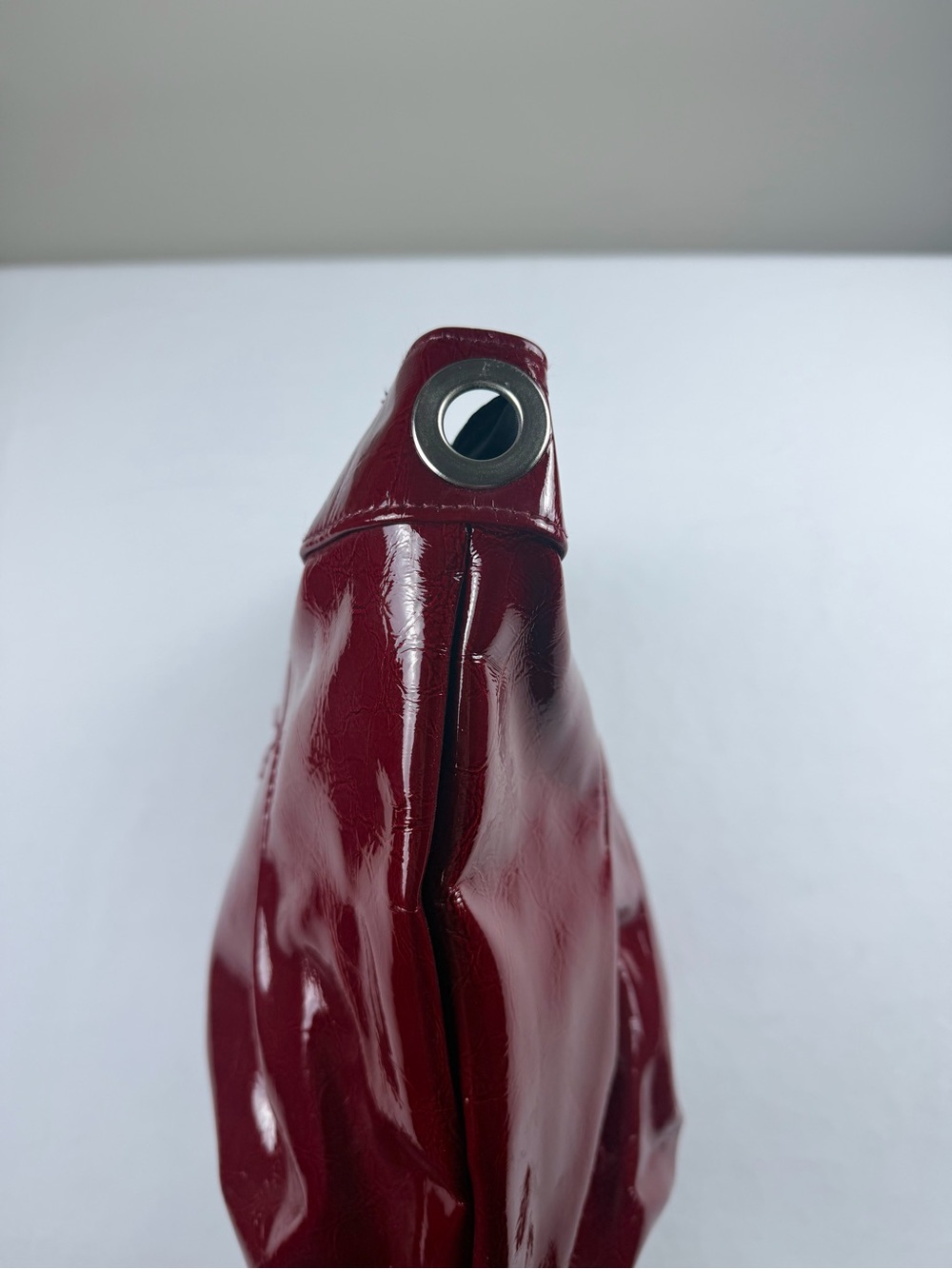 Miche Monica Red Faux Patent Leather Interchangeable Handbag Shell Medium Tote - Picture 4 of 9